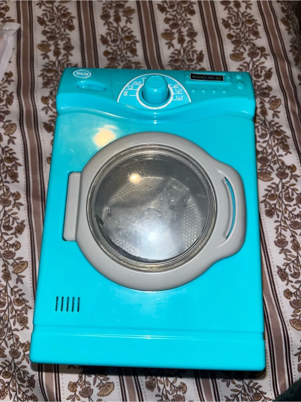 Our Generation Toy Front-Load Washing Machine in Aqua and Gray